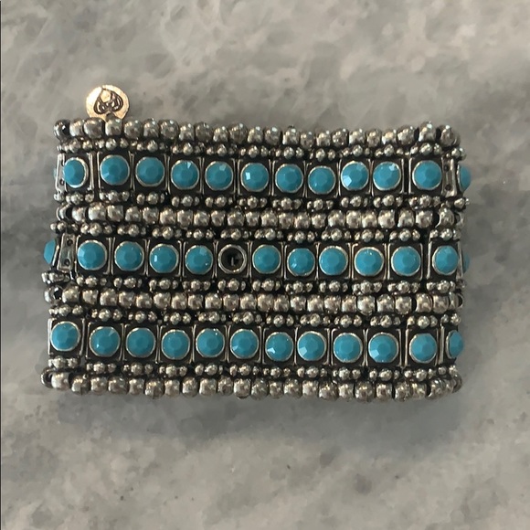 Philippe Audibert Silver and Turquoise Cuff - Picture 2 of 3